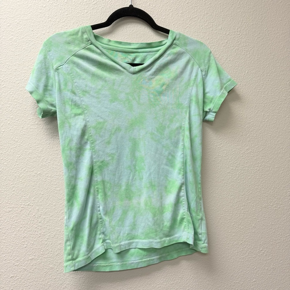 BCG Green V Neck Athletic Tee Medium Cotton Casual Active Top Shirt - Picture 2 of 6